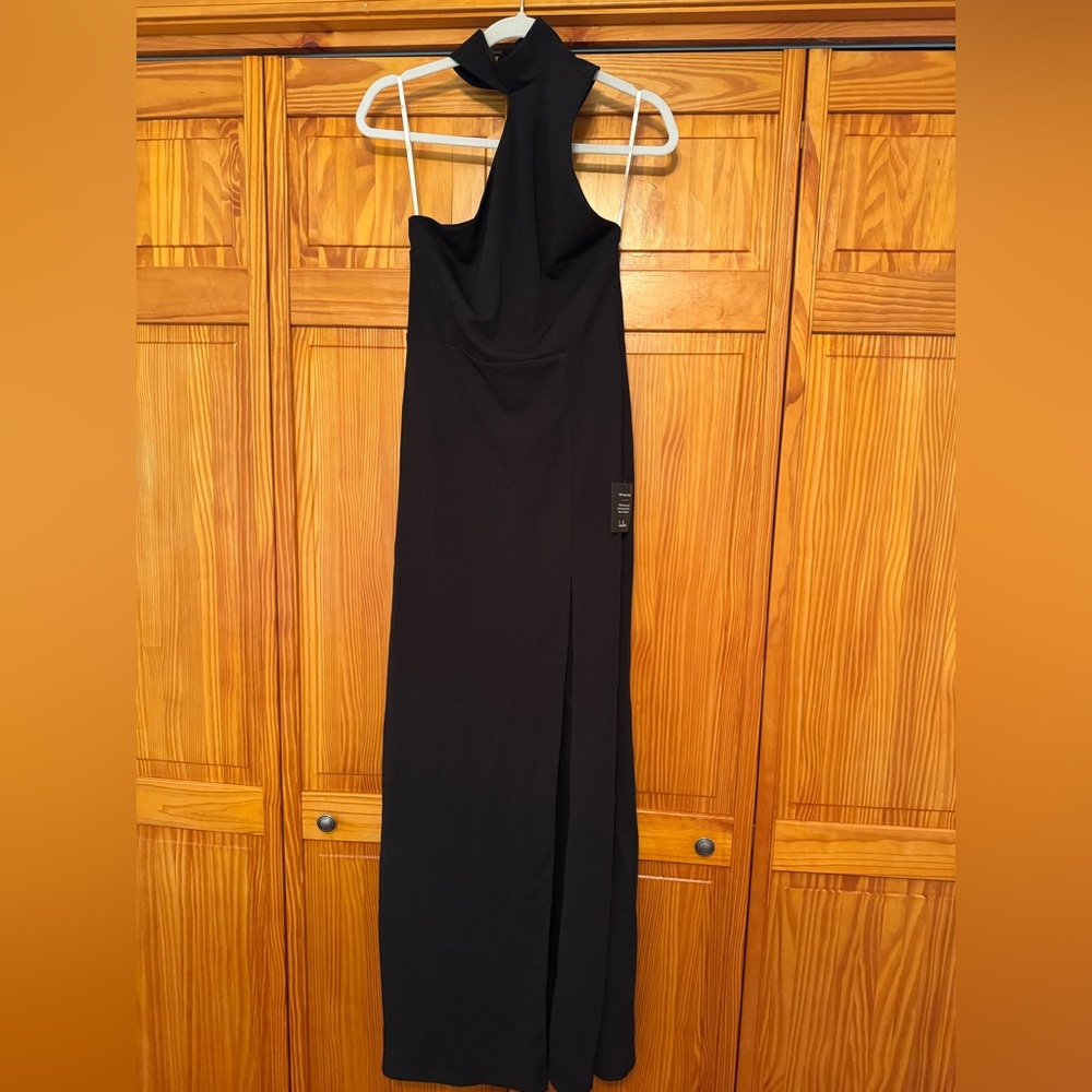 New/Never Worn: Lulu's Chic Black One-Shoulder Gown - Large - Picture 6 of 7
